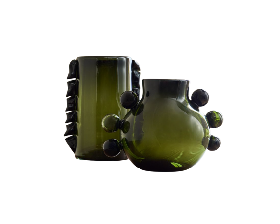West Elm Jade Glass Vase